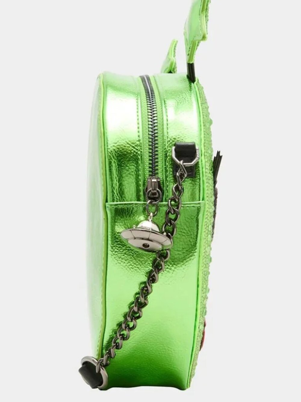 Betsey Johnson Exclusive Kitsch Lightup Out Of Your Orbit Bag Green Alien NWT - Picture 7 of 16